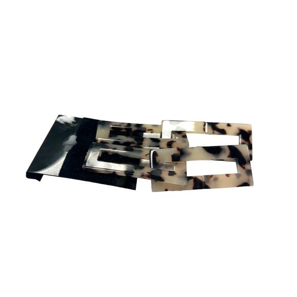 Unbranded Tortoise Rectangle Drop Earrings - Picture 4 of 4